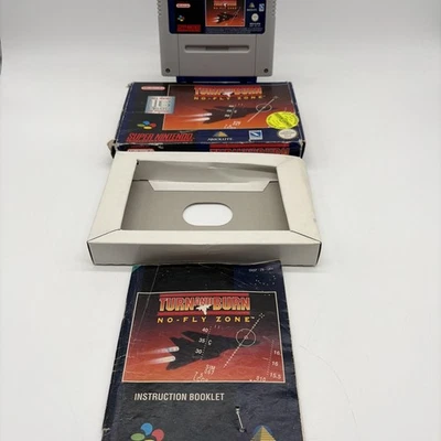 Turn and Burn No Fly Zone SNES Complet Boîte Notice Simulation Vol Combat - Photo 1/4