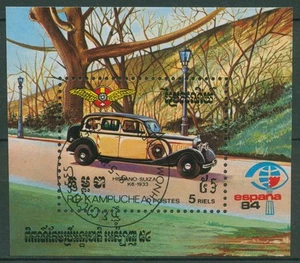Camboya 1984 ESPANA Coches Bloque 138 Sellado (C65632) - Imagen 1 de 1