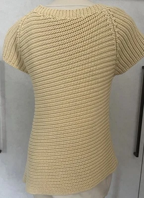 Brunello Cucinelli Sweater Top Cotton blend silk Chunky-Knit sz LARGE - Image 1 of 4