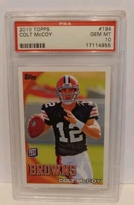 2010 Topps #194 Colt McCoy RC PSA 10 GEM MINT - Picture 1 of 2