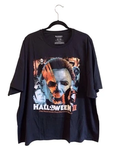 Men's Size 3XL Halloween 2 Horror Movie Michael Myers Graphic Black Tee Shirt - Picture 1 of 3