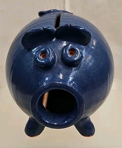 Charles Lisk Indigenous Southern Primitive Folk Art Pottery Piggy Bank Signed - Picture 1 of 7