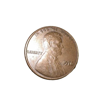 1976 No Mint Mark Error Penny with Wide AM And Letter Error On Reverse Side  - Image 1 of 4