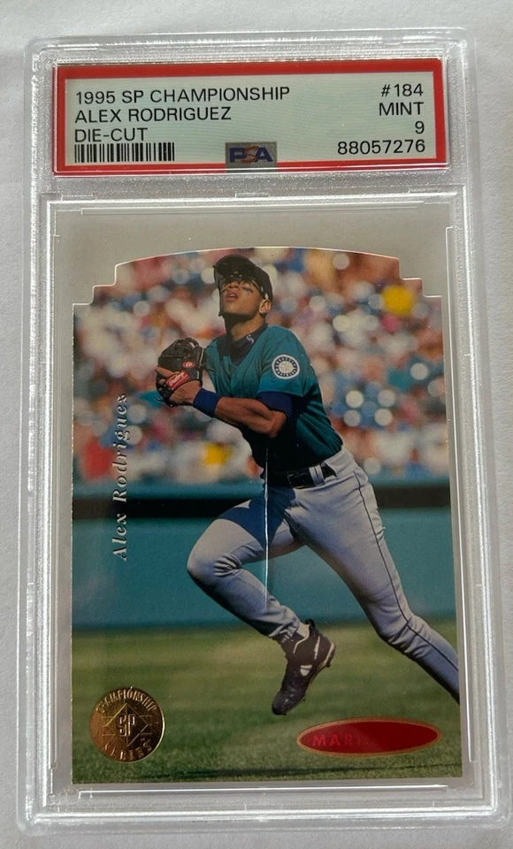 1995 SP Championship Alex Rodriguez Die Cut PSA Grade 9, Has Scratch On Case - Image 1 of 2