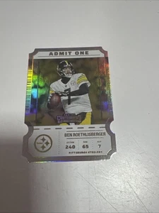 2022 PANINI Contenders Ben Roethlisberger ADMIT ONE SSP CASE HIT DIE-CUT INSERT - Picture 1 of 5