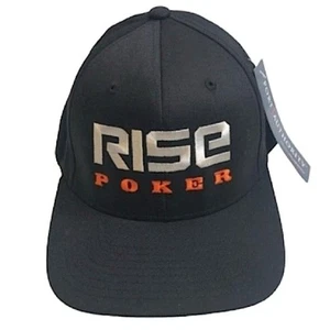 Cappello da baseball Rise Poker L/XL nuovo nero berretto abbigliamento sportivo Flexfit - Foto 1 di 6