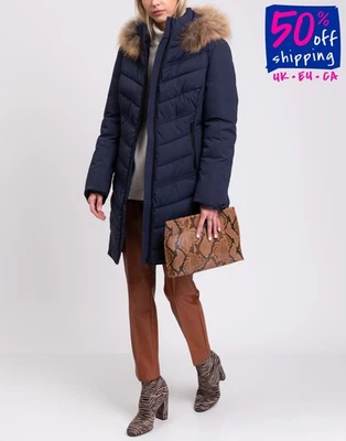 RRP€429 VANESSA SCOTT Techno Fabric Jacket Size S Quilted Detachable Hood - Image 1 of 4