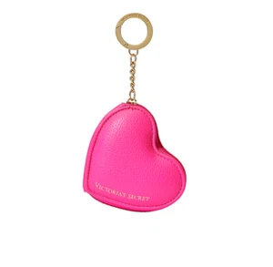 Victoria's Secret "Hot Pink" Heart Pouch Keychain โค๏ธ๐๐ NWT - Picture 1 of 4
