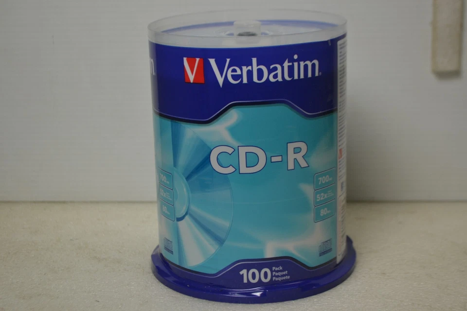 Verbatim CD-R 100 pk Blank CD's NIP - Image 1 of 3