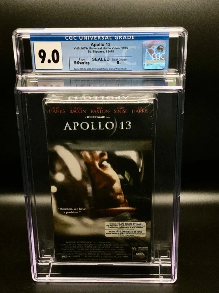 Apollo 13 (1995) - 1995 VHS - CGC 9.0 - SEALED Grade B+ Watermarked - Image 1 of 4