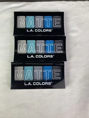 3 PK L.A. Colors Matte Eyeshadow - Blue Denim  - Image 1 of 3