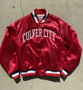 Culver City 90s Vintage Swingster Varsity Jacket Telona Satin 80s California - Picture 1 of 9