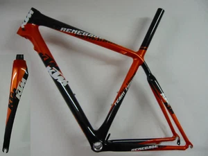 KTM Renegade Carbono Bicicleta de Carrera Marco Horquilla Kit de Marco 55 cm Carbono-Naranja Integrado - Imagen 1 de 1