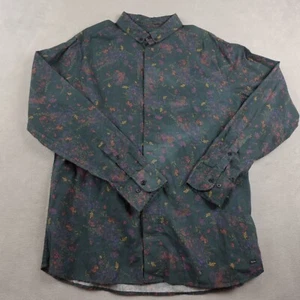Globe United by Fate Button Down Shirt Mens XL Green Dion Collection Floral - Picture 1 of 24
