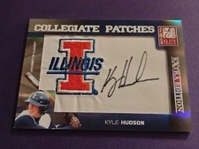 2008 Donruss Elite Extra Edition Collegiate Patches/Auto Kyle Hudson Illinois