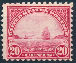 US Stamp Scott 698, 20c carmine-rose Golden Gate, Fine Mint NH, Value $12.50 - Picture 1 of 2