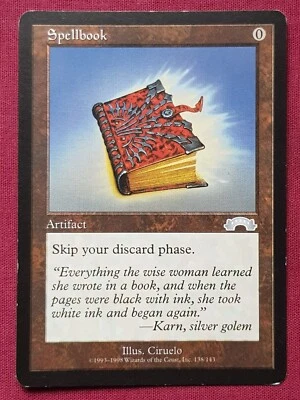 Magic The Gathering EXODUS SPELLBOOK artifact card MTG - Image 1 of 2