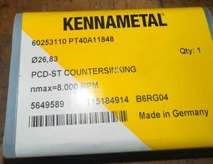Kennametal PT40A11848 5649589 PCD-ST Countersinking on HSK40 lot 904 new - Picture 1 of 4