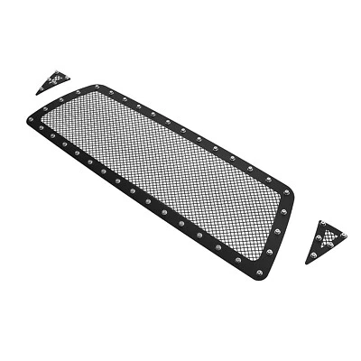 For 2005-2010 Toyota Tacoma Upper Stainless Black Mesh Rivet Grille Insert - Image 1 of 3