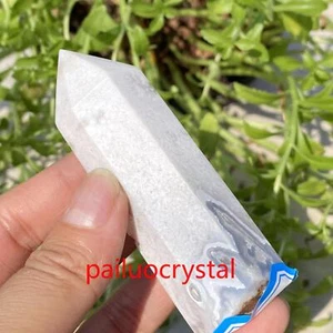 79g Natural Cherry Blossom Agate Obelisk Quartz Crystal Point Reiki Healing 79mm - Bild 1 von 8