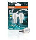 2x BAU15s PY21W Osram Diadem Chrome next Generation Lamps Bulbs Silver Indicator