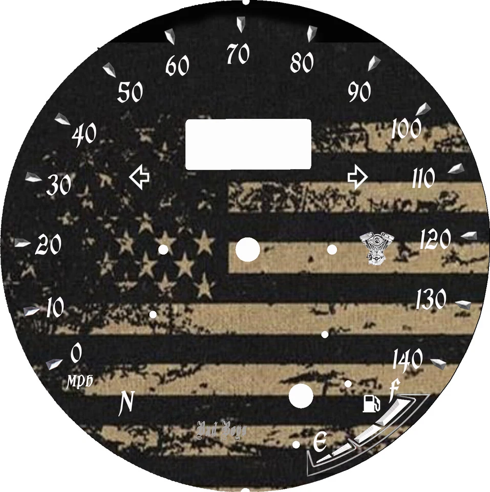 Yamaha Road Star 1700 KM/H y MPH Fit 08-14 American Flag IV Foto 1 de 1