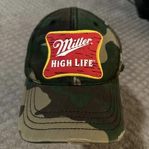 MIller High Life Camo Men's Baseball Cap Hat - Picture 1 of 6