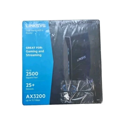 Linksys AX3200 Dual-Band WiFi 6 EasyMesh Router (E8450) - FACTORY SEALED - SALE! - Image 1 of 4