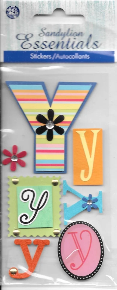 SANDYLION Essentials Sticker Embellishments Alphabet Letter Y  - Image 1 of 1