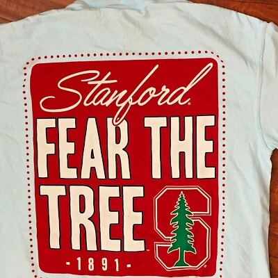 Camiseta Stanford University Fear The Tree S Camiseta Azul Algodón Gráfico Logo Foto 1 de 4