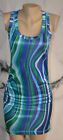 UNITED COLORS OF BENETTON Green Blue Purple White Stripe Sleeveless Dress 6
