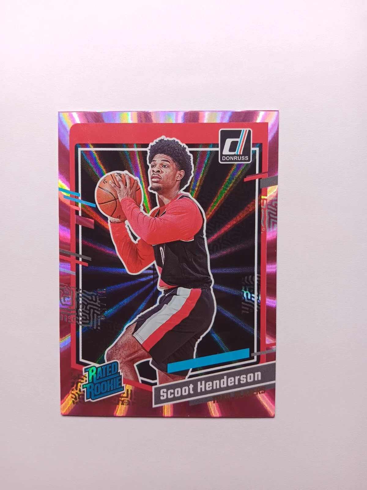 2023-24 Panini Donruss Holo Pink Laser #250 Scoot Henderson RC Rookie 34/50