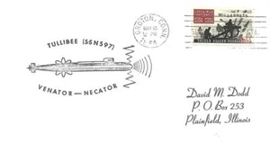 TULLIBEE (SSN-597) 15 May 1964 Ships Cachet PM Groton CT - Picture 1 of 1