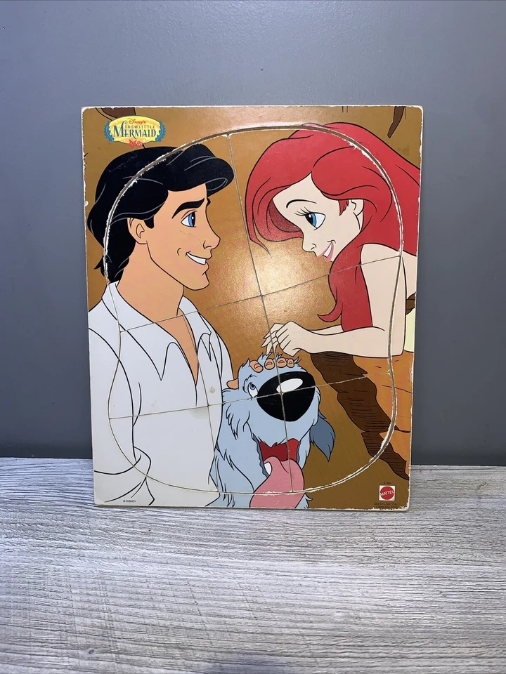 Vintage Disney’s Little Mermaid Mattel Wooden Puzzle – Ariel & Eric - Image 1 of 1