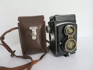 Vintage ROLLIECORD Camera IIc Model 4-K3-542 TLR Compur Leather Case Lens Cover - Bild 1 von 12