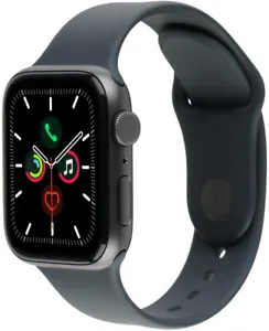 Apple Watch SE 40 mm Aluminiumgehäuse space grau am Sportarmband schwarz [Wi-Fi]