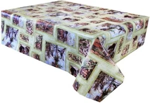 Vinyl Tablecloth Country Wildlife, Ducks, in Green Wipe Clean Textile Backed 179 - Picture 1 of 1