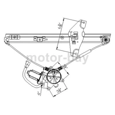 Conjunto de motor y regulador de ventana eléctrica delantero para Toyota Camry 2,2 L 1992 Foto 1 de 4