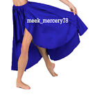 High Low Skirt Satin Panama Skirt Royal Blue Women Belly Dance Ballet Dance S73