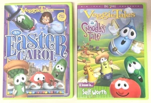 Lot of 2 Playtested DVDs VeggieTales (A Snoodle's Tale & An Easter Carol) - Picture 1 of 2