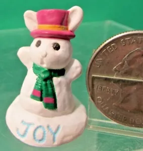Hallmark Merry Miniatur Weihnachten 1991 SCHNEEHASE Hase mit Mütze - Bild 1 von 7