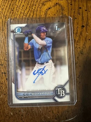 2022 Bowman Chrome - Prospect Autographs #CPA-WVZ Willy Vasquez (AU, RC) - Image 1 of 2