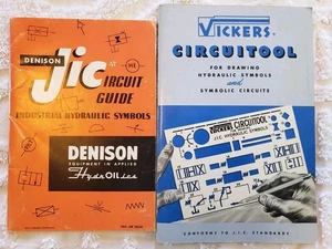 De colección 1952 Vickers Circuitool y guía de circuito J I para símbolos hidráulicos - Imagen 1 de 5