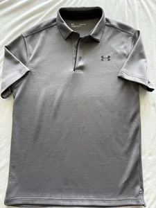 Under Armour Polo Shirt Men's Small Gray Loose Fit Short Sleeve Golf (216) - Picture 1 of 3