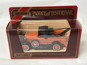 Matchbox Y-7 1930 Model A Ford Wreck Truck Models Of Yesteryear Barlow Motor MIB - Picture 1 of 4