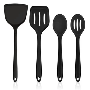 Silicone Cooking Utensils, 4pcs Kitchen Utensils Set with Silicone Spatulas &... - Picture 1 of 7