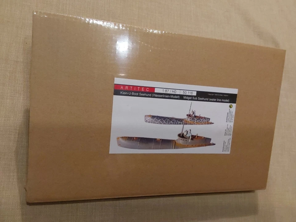 Artitec Bausatz 1:87/H0, 50.116 U-Boot Seehund,Wasserlinienmodell Neu OVP Rar - Bild 1 von 4
