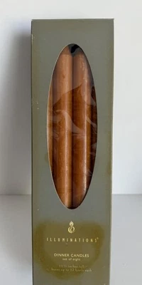 Juego de 8 velas cónicas ámbar iluminaciones nuevo en caja Foto 1 de 4