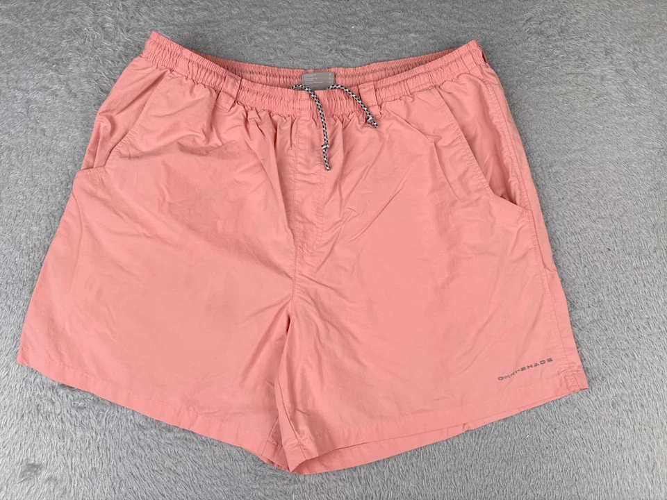 Columbia Shorts Women Large Pink PFG Elastic Omni-Shade Nylon Boating Fishing 6" - Image 1 of 4