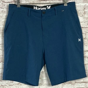 Hurley Mens Shorts Size 36 Blue Chino Slight Stretch 36x9 Pockets - Picture 1 of 13
